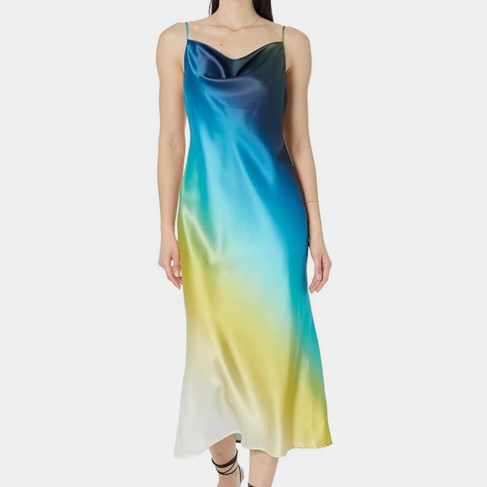 Elegant Ombre Midi Dress